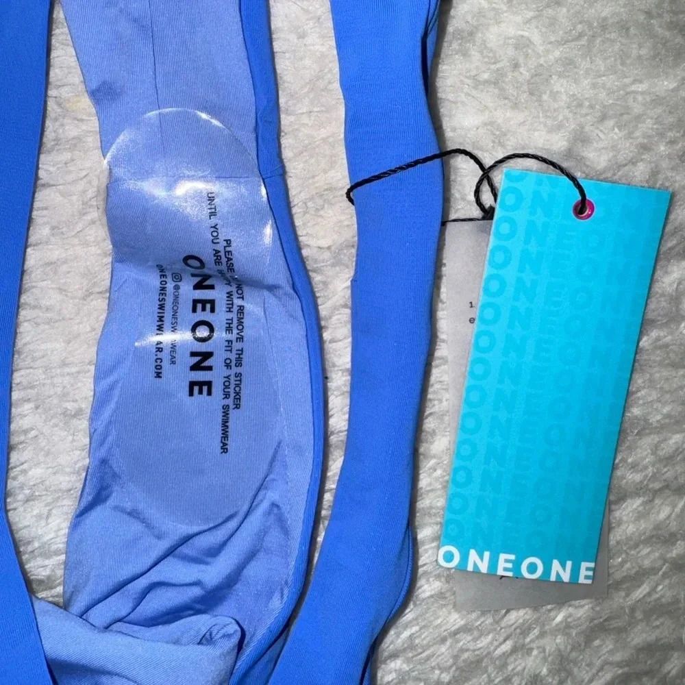 NWT OneOne Swimwear Bikini Set Electric Blue New Jesse Kameron Cheeky Royal Soft - Picture 5 of 5